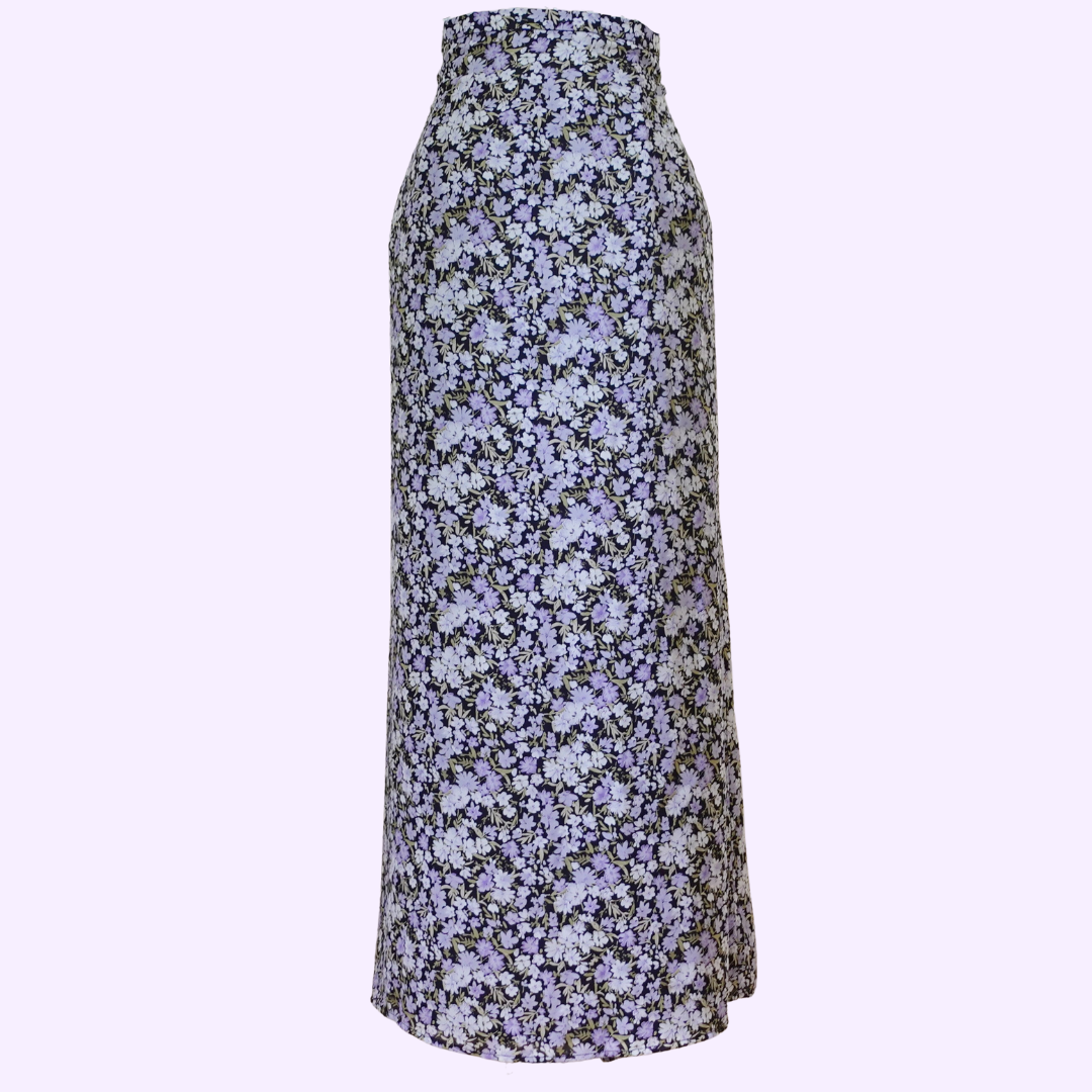 sweet purple floral skirt