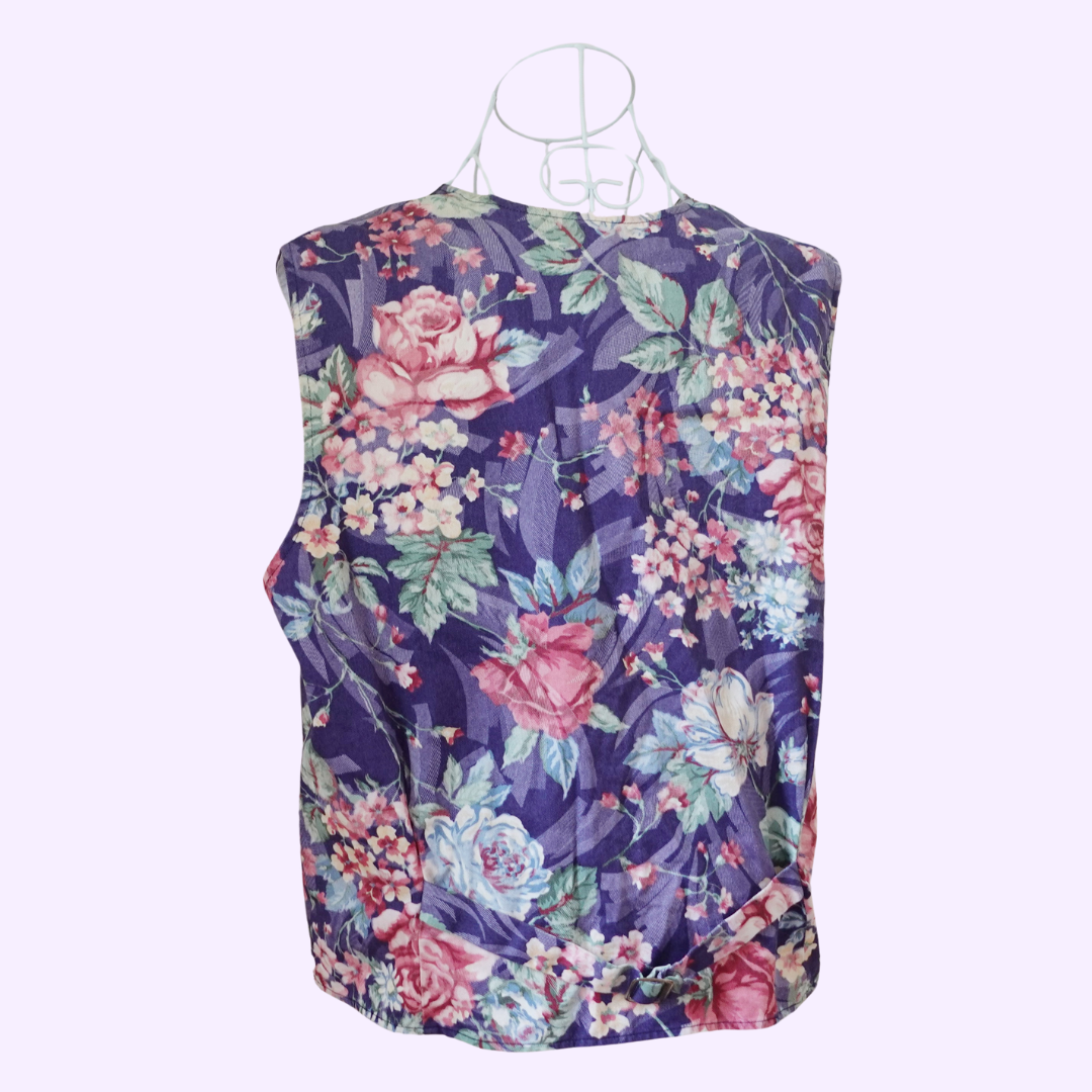 bold floral vest