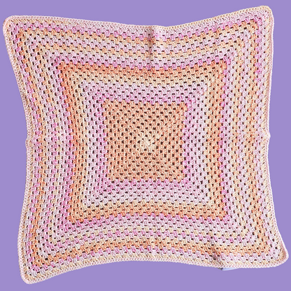crochet granny square throw