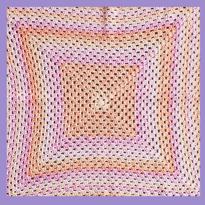 crochet granny square throw