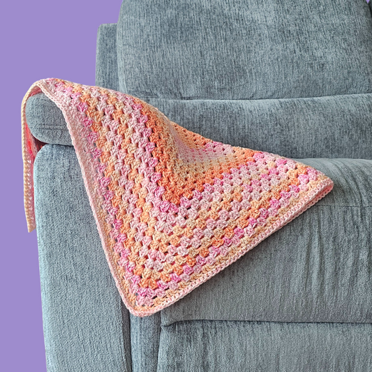 crochet granny square throw
