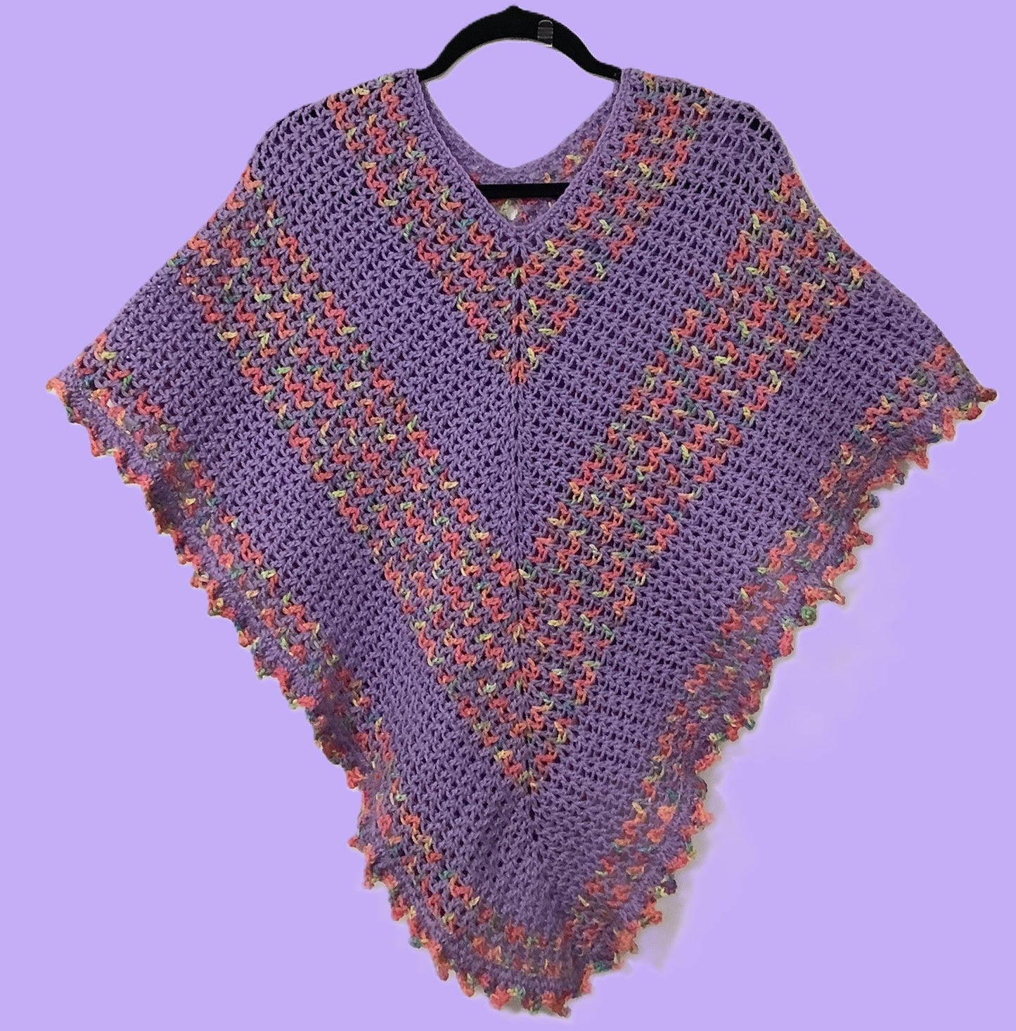 crochet v-stitch poncho