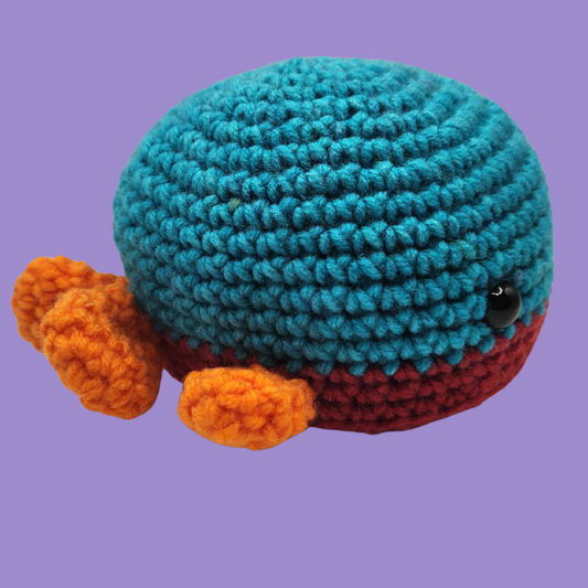 crochet whale stuffie