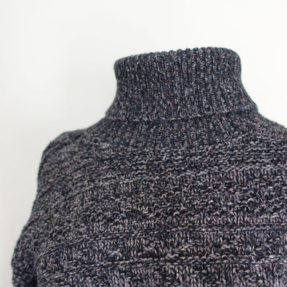 black & brown heathered turtleneck sweater