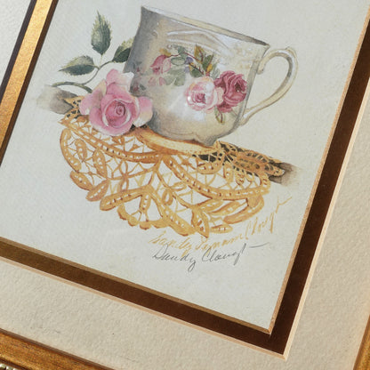 teacup & saucer framed artwork