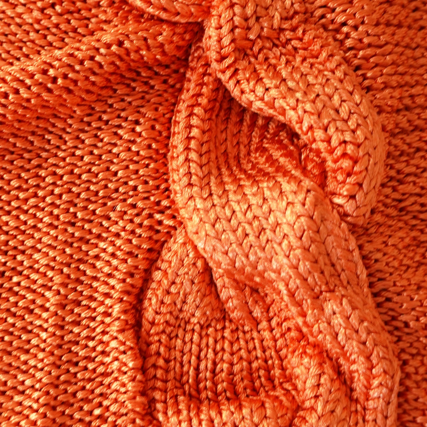 orange knit tank top