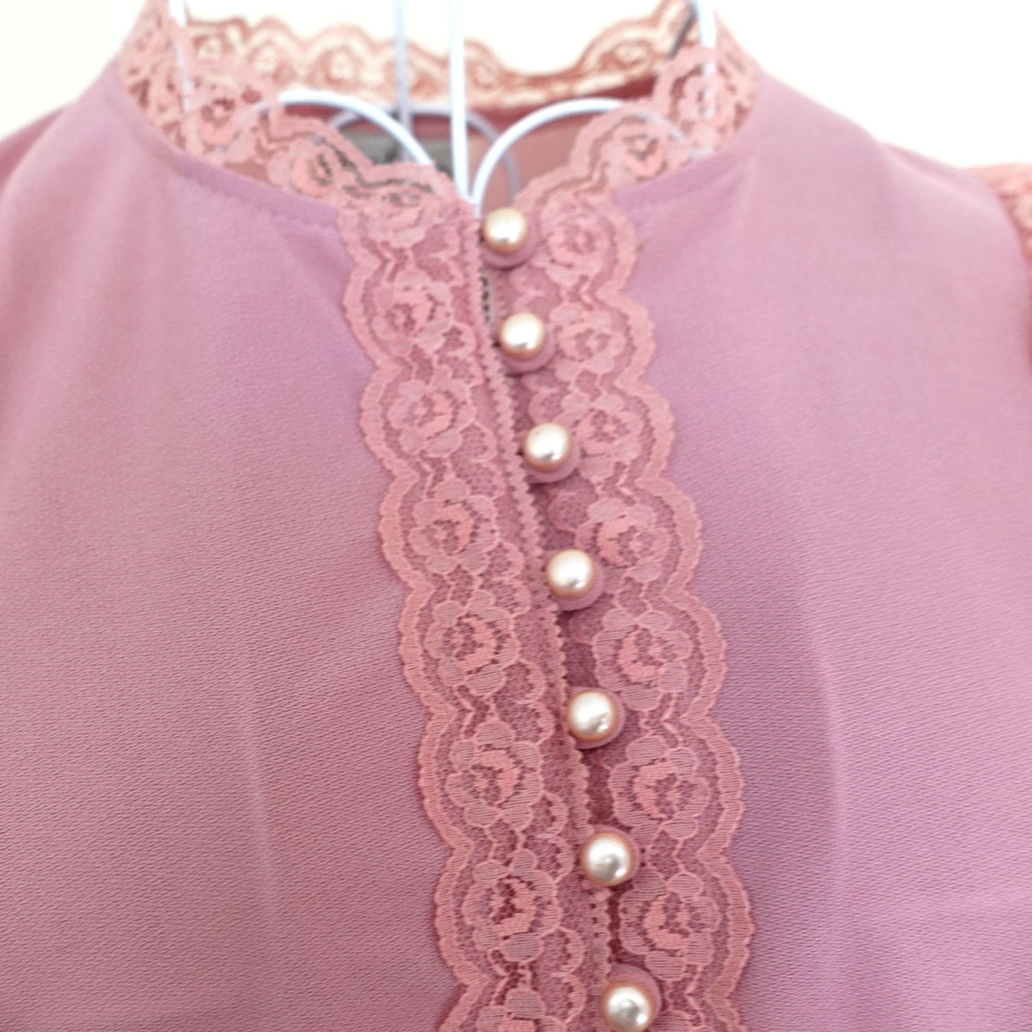 pink lace detailed dress