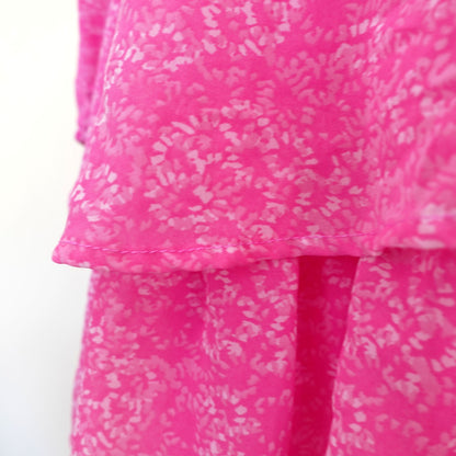 pink ruffled mini dress