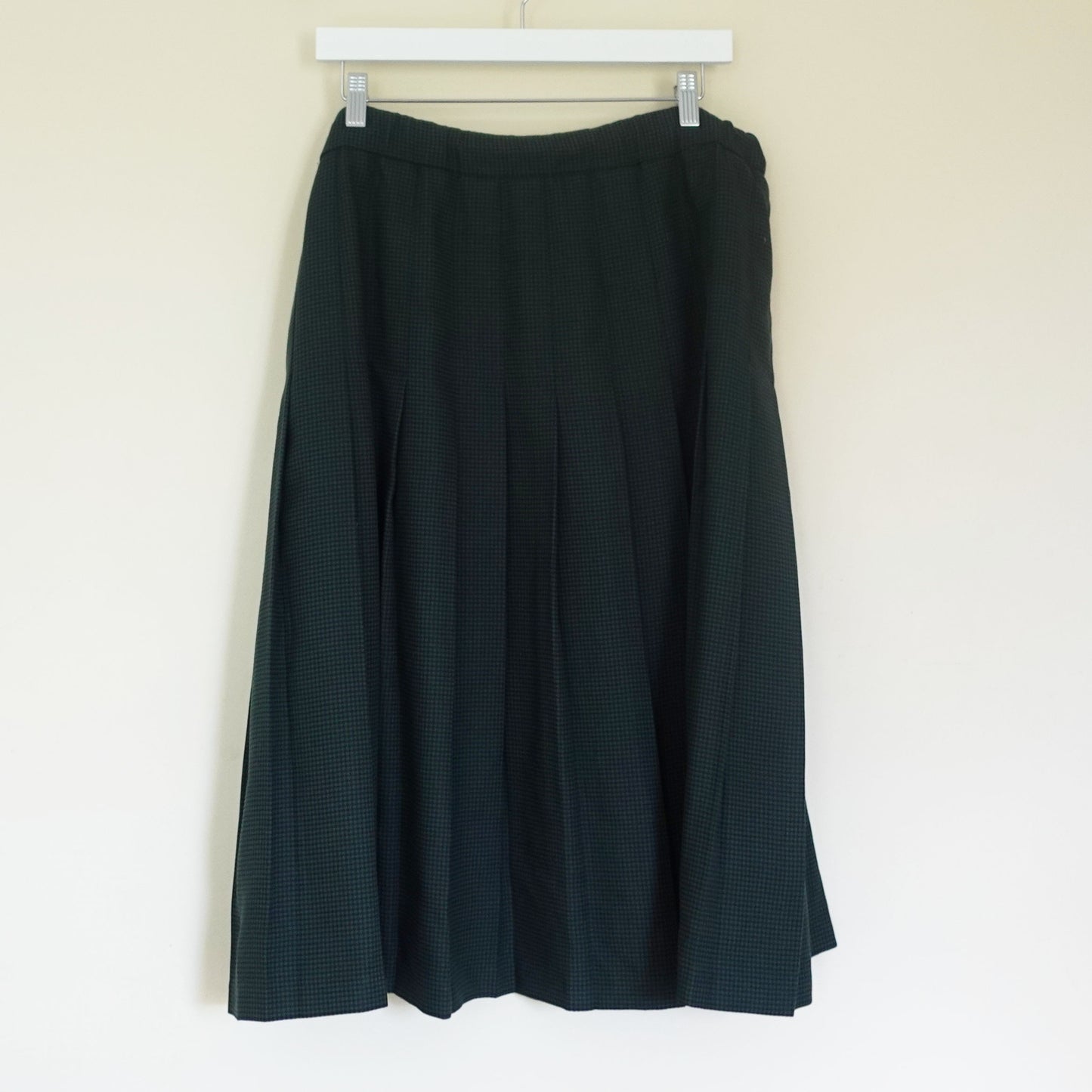 dark green houndstooth skirt