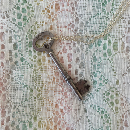 vintage key necklace